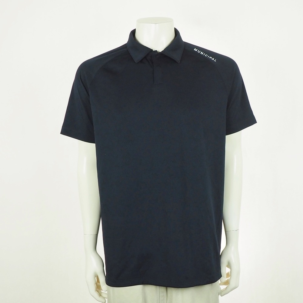 Municipal Sport Utility Gear Performance Polo Shirt Mens Large Navy Blue Golf